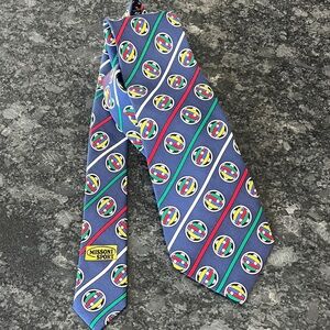 Missoni Sport Multicolor Geometric Necktie, 1990s, Y2K, Vintage, Retro, Italian